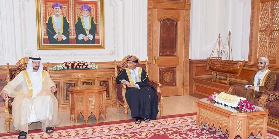 سمو السيد فهد يستقبل ولي عهد دبي